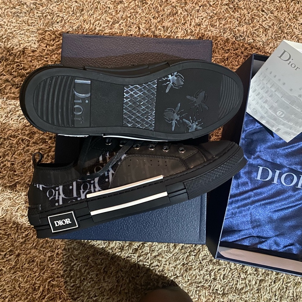 Dior B23 Low Top Canvas Oblique Black